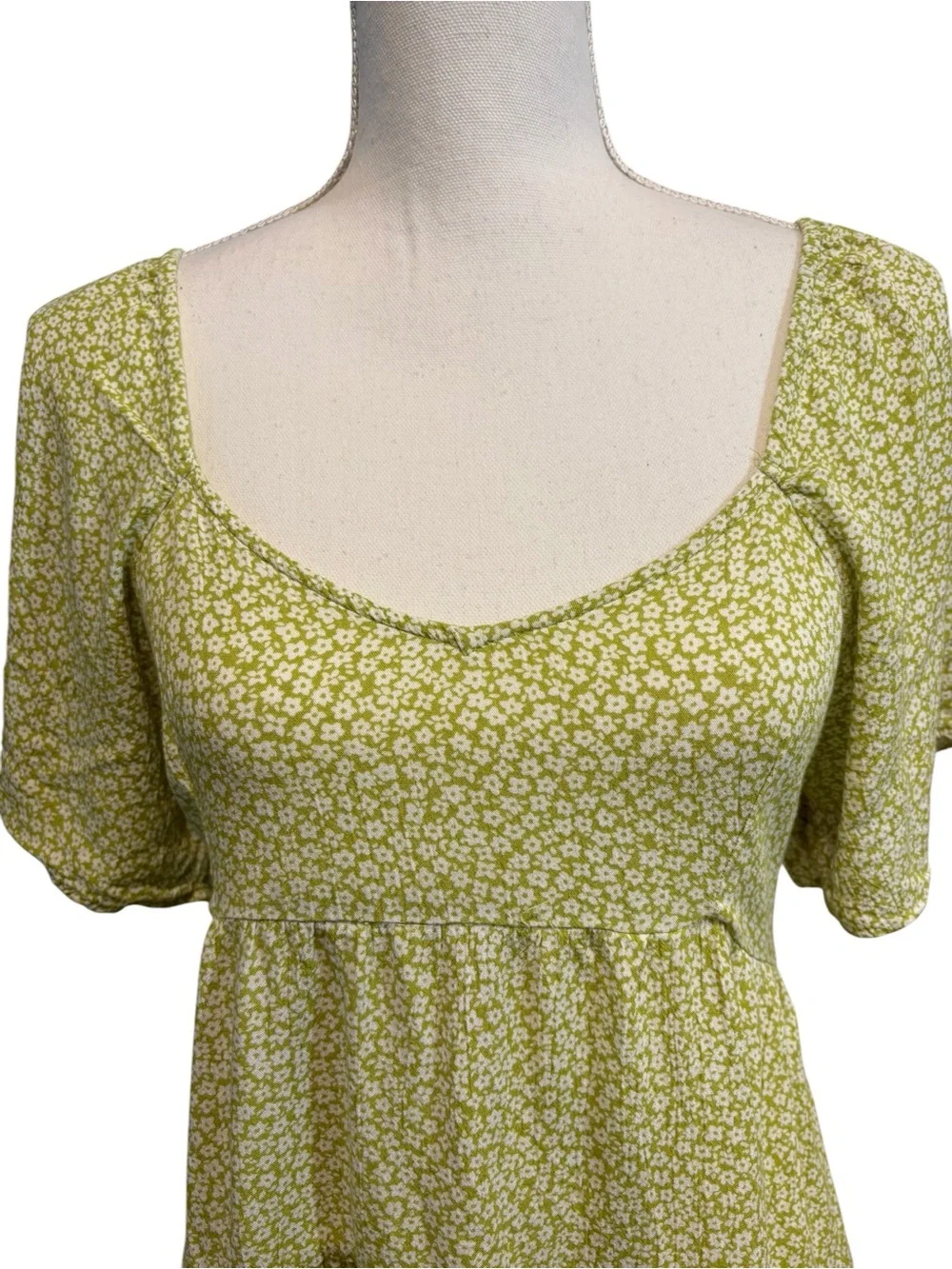 Billabong Take a Chance Floral Babydoll Mini Dress.  Size S